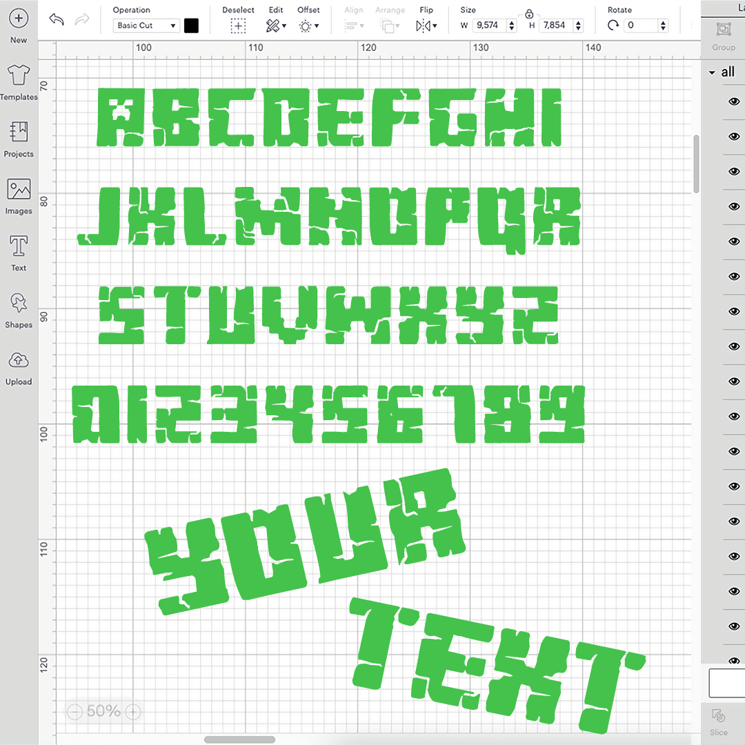 Minecraft Alphabet SVG, Minecraft Font PNG, Cricut Numbers SVG