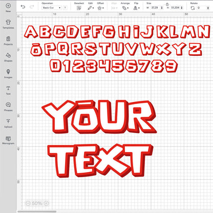 Roblox Layered Font SVG, Roblox Alphabet SVG, Cricut Numbers SVG