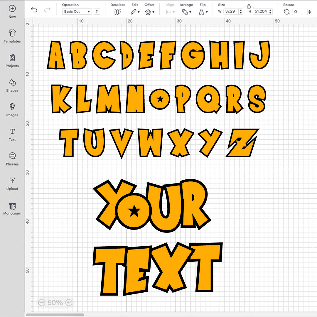 Alphabet Dragon Ball SVG, Dragon Ball Layered Font SVG, Cricut Numbers SVG