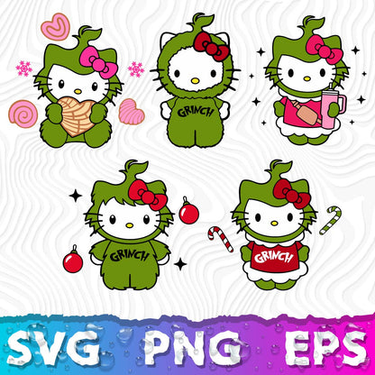 Hello Kitty Clipart Bundle, Hello Kitty SVG & PNG Files for Cricut / Silhouette