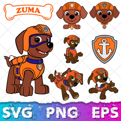 Paw Patrol Clipart Bundle, Paw Patrol SVG & PNG Files for Cricut / Silhouette