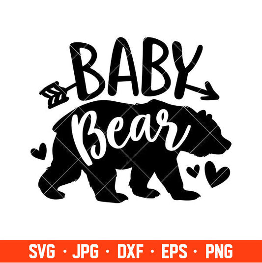 Baby Bear Family Svg, Mom Life Svg, Mother’s day Svg, Family Svg, Cricut, Silhouette Vector Cut File