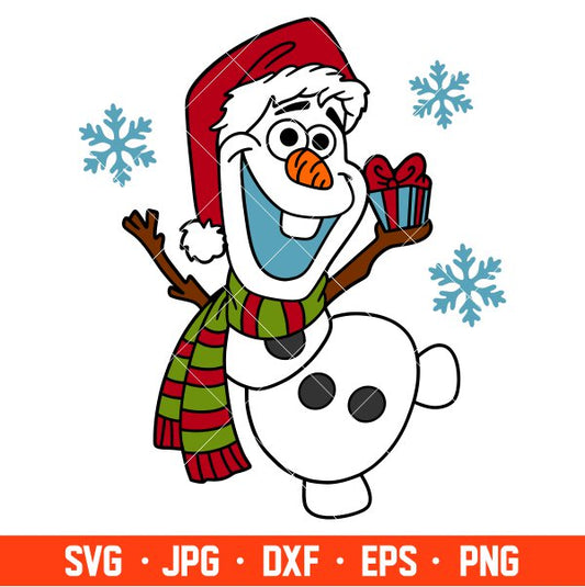 Christmas Olaf Santa Svg, Free Svg, Daily Freebies Svg, Cricut, Silhouette Vector Cut File