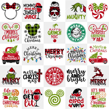 Christmas SVG Bundle, Merry Christmas Clipart, SVG & PNG Files for Cricut / Silhouette