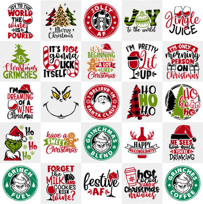 Christmas SVG Bundle, Merry Christmas Clipart, SVG & PNG Files for Cricut / Silhouette
