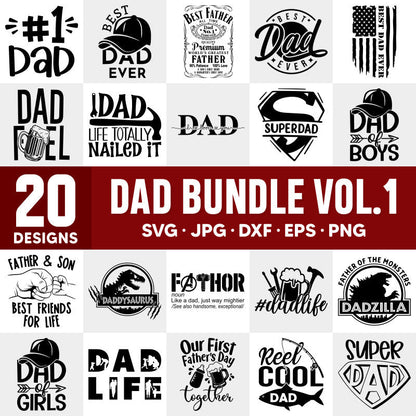 Father’s Day Bundle Svg, Dad Life Svg, Father’s Day Svg, Best Dad Svg, Cricut, Silhouette Vector Cut File