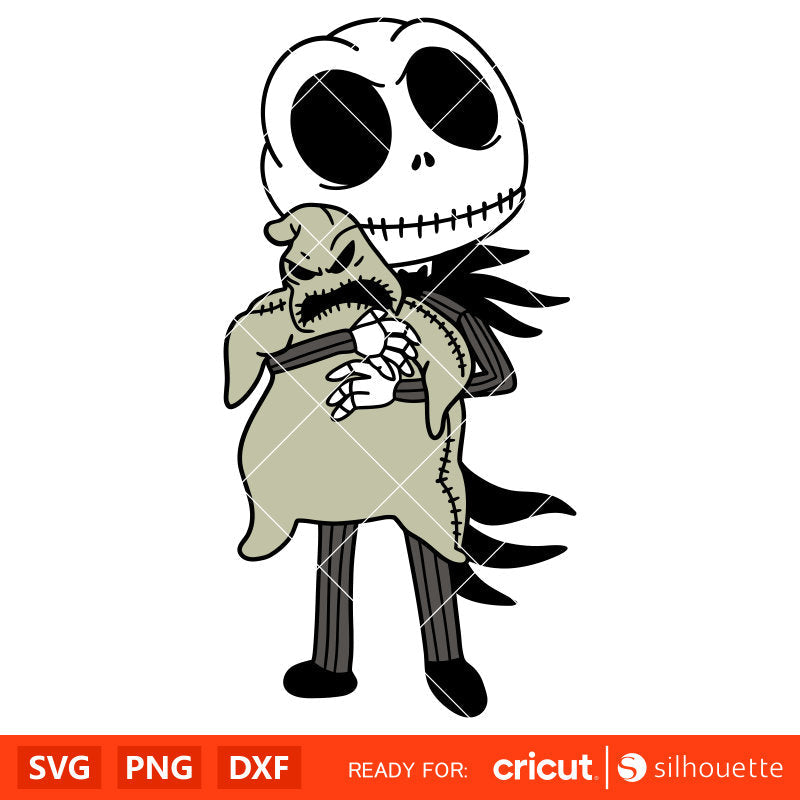 Jack and Oogie Boogie Svg, Nightmare Before Christmas Svg, Halloween Svg, Horror Movie Svg, Cricut, Silhouette Vector Cut File