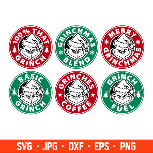 Merry Grinchmas Bundle Svg, Christmas Svg, Merry Christmas Svg, Cricut, Silhouette Vector Cut File