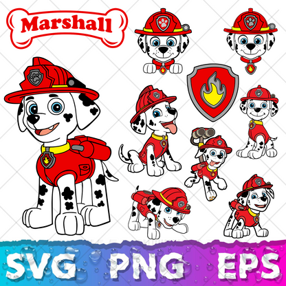 Paw Patrol Clipart Bundle, Paw Patrol SVG & PNG Files for Cricut / Silhouette