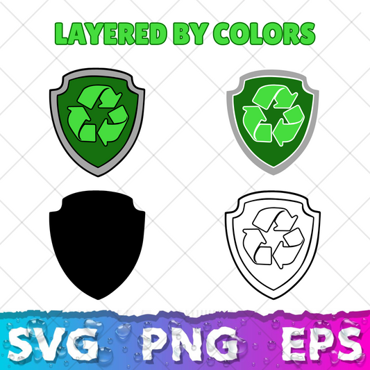 Rocky Paw Patrol Clipart Bundle, Pup Rocky SVG & PNG Files for Cricut / Silhouette