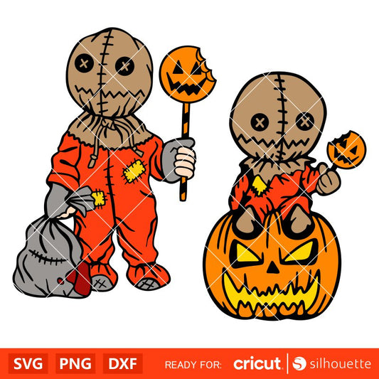Sam Trick r Treat Bundle Svg, Halloween Svg, Spooky Season Svg, Trick or Treat Svg, Cricut, Silhouette Vector Cut File