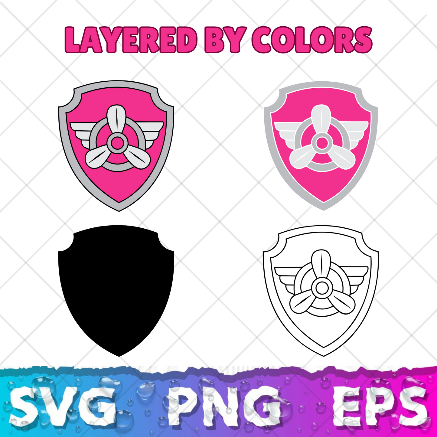 Skye Paw Patrol Clipart Bundle, Skye SVG & PNG Files for Cricut / Silhouette