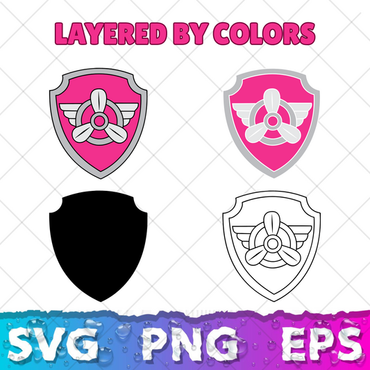 Skye Paw Patrol Clipart Bundle, Skye SVG & PNG Files for Cricut / Silhouette