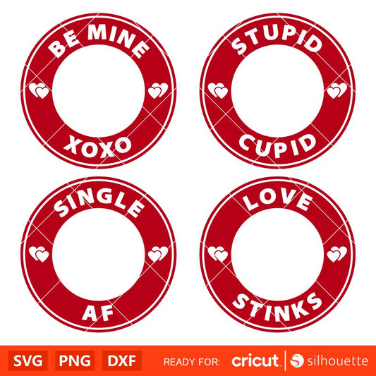 Valentine’s Starbucks Coffee Bundle Svg, Valentine’s Day Svg, Valentine Svg, Love Svg, Cricut, Silhouette Vector Cut File