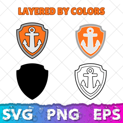 Zuma Paw Patrol Clipart Bundle, Pup Zuma SVG & PNG Files for Cricut / Silhouette